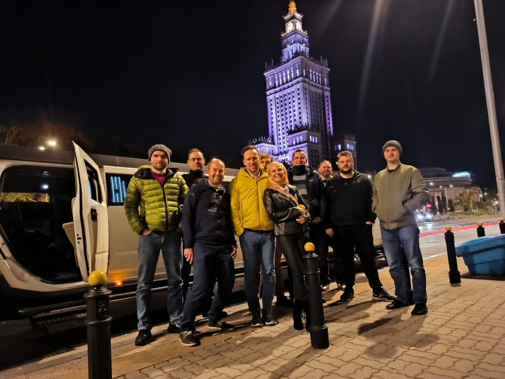 limousine with female stripper in warsaw for stag party